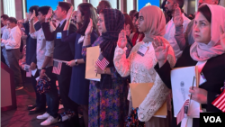 FOTO ARCHIVO. Ceremonia de juramentación de ciudadanía en Estados Unidos. 