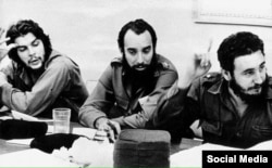 Ernesto Guevara, Antonio Núñez Jiménez y Fidel Castro.