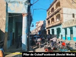 Derrumbe en la calle Monte de La Habana Vieja, el 12 de julio de 2025.