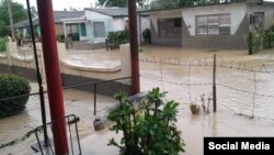 Inundaciones en Holguín tras el paso del huracán.