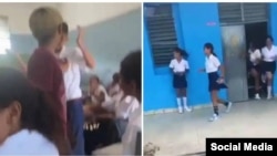 Pelea en escuela secundaria de Las Tunas (Capturas de pantalla: Yuriel Fernández/Facebook)