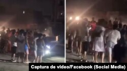 Protesta en Santa Felicia, Mariano, La Habana, el martes 7 de octubre de 2025.