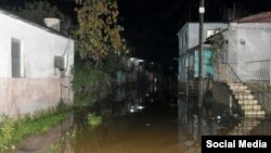 Inundaciones en la provincia Holguín asociadas a las lluvias de un nuevo frente frío.