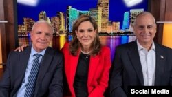 Los tres congresistas cubanoamericanos por Florida Carlos Giménez, María Elvira Salazar y Mario Díaz-Balart. (Foto: X/Carlos Gimenez)