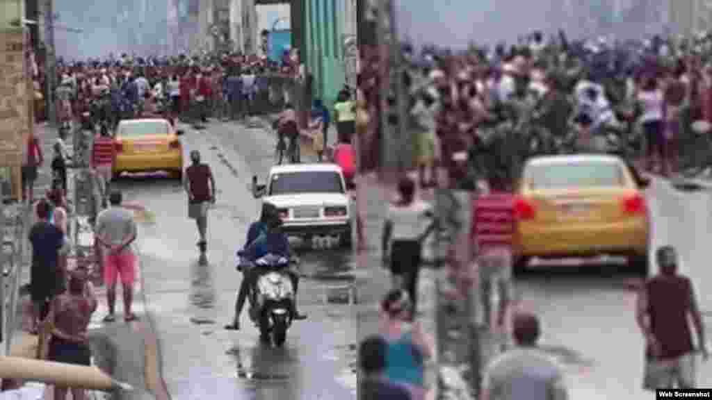 Cubanos protestan exigiendo "libertad" 