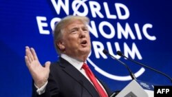 Trump en el Foro Económico de Davos, Suiza. 