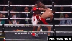 Lara venció por unanimidad al venezolano Johan González, enviándolo a la lona desde el primer asalto.