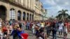 Manifestación pacífica contra el régimen comunista frente al Capitolio Nacional de Cuba el pasado 11 de julio. (Reuters).